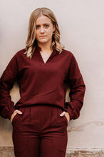 Load image into Gallery viewer, MONTPELLIER Top - M (wine red)